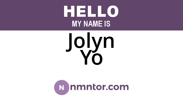 Jolyn Yo