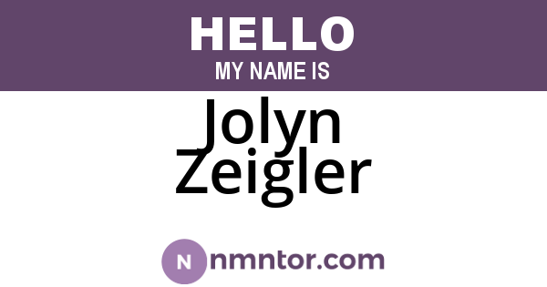 Jolyn Zeigler