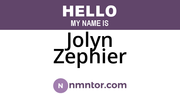 Jolyn Zephier