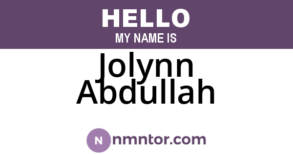 Jolynn Abdullah