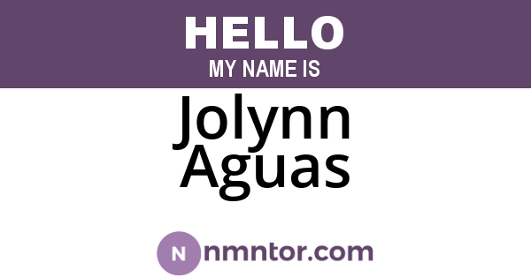 Jolynn Aguas