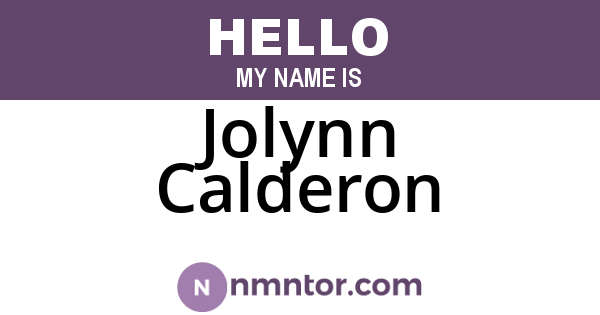 Jolynn Calderon