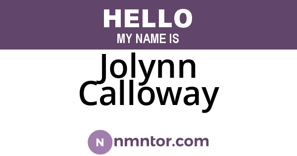 Jolynn Calloway
