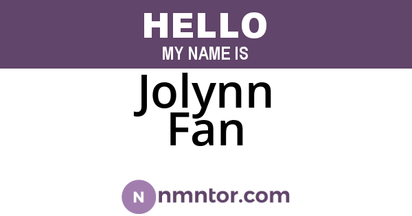 Jolynn Fan