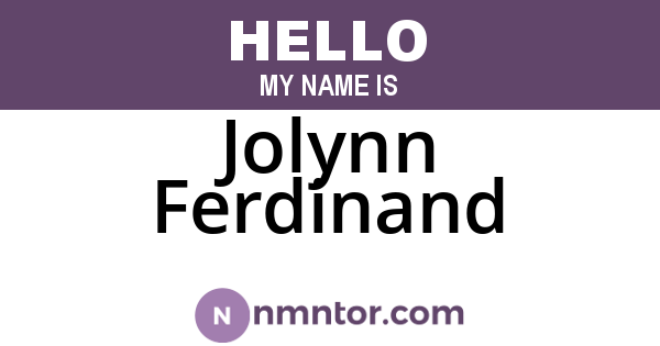 Jolynn Ferdinand