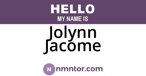 Jolynn Jacome