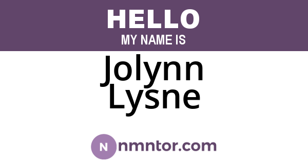 Jolynn Lysne