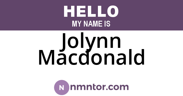Jolynn Macdonald