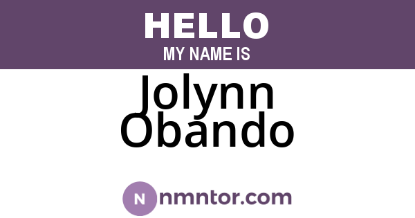Jolynn Obando