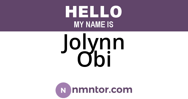 Jolynn Obi