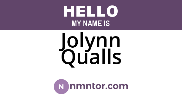 Jolynn Qualls