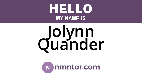Jolynn Quander