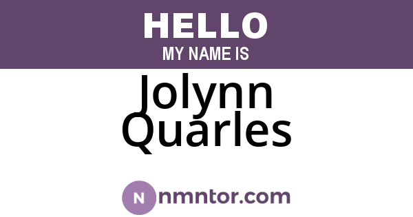 Jolynn Quarles