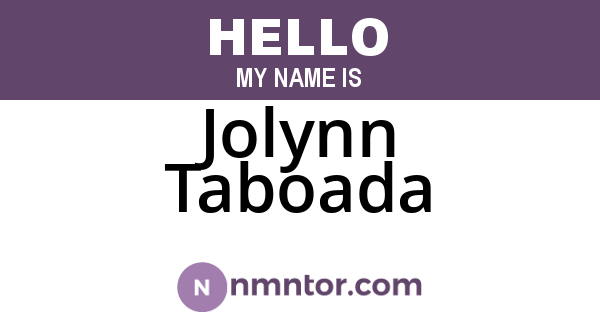 Jolynn Taboada