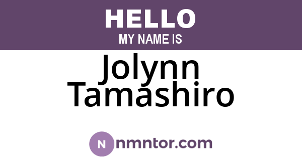 Jolynn Tamashiro