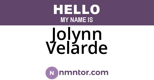Jolynn Velarde