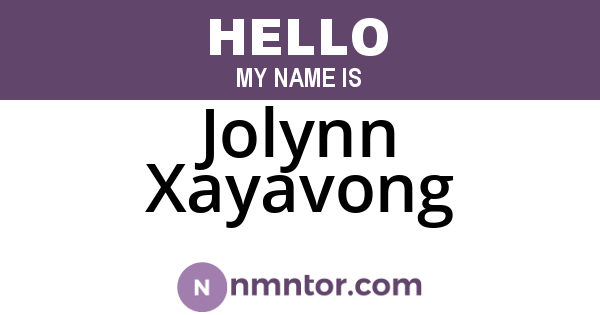 Jolynn Xayavong