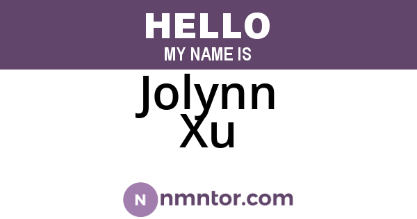 Jolynn Xu