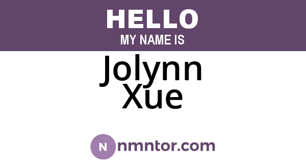 Jolynn Xue