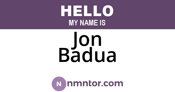 Jon Badua