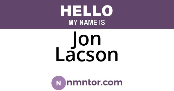 Jon Lacson