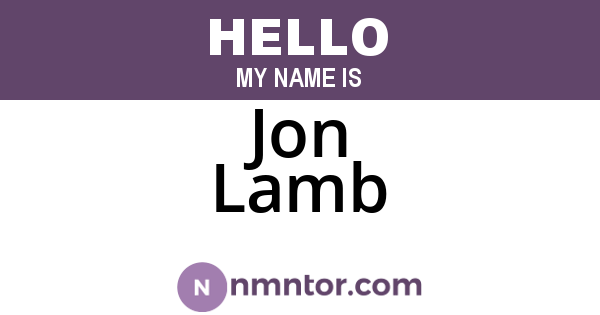 Jon Lamb