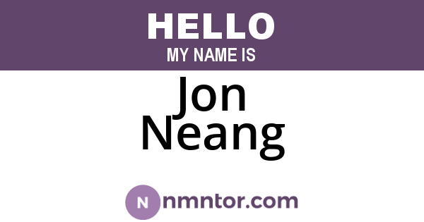 Jon Neang