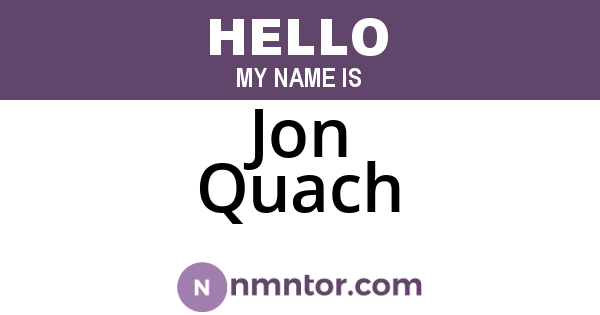 Jon Quach