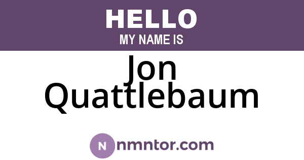 Jon Quattlebaum