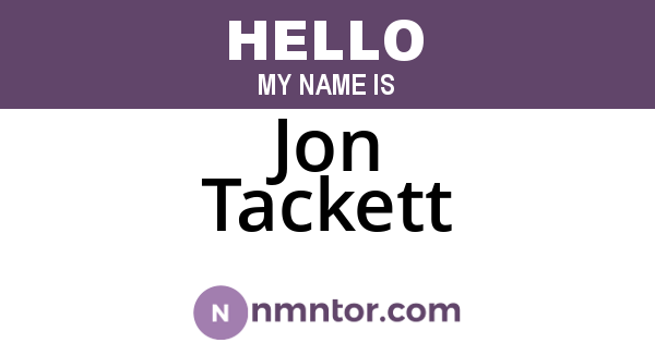 Jon Tackett