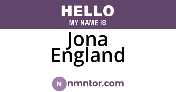 Jona England