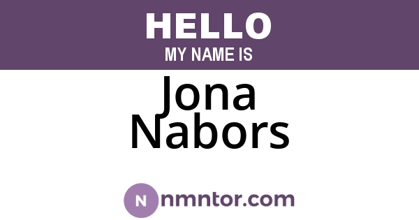 Jona Nabors