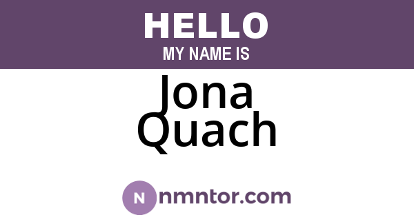 Jona Quach