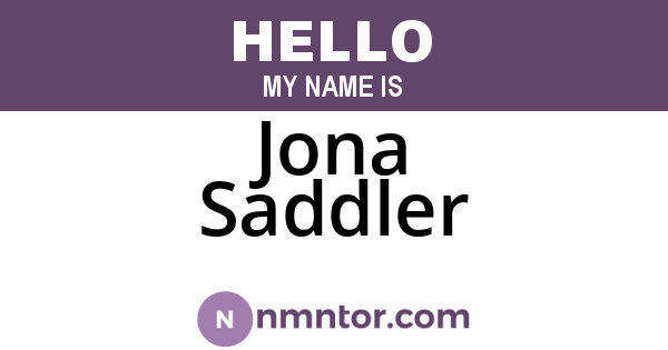 Jona Saddler