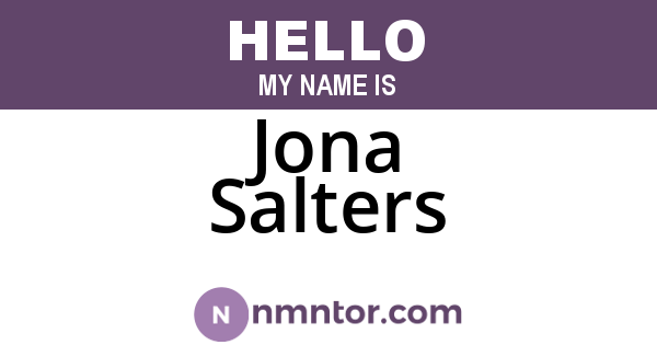 Jona Salters