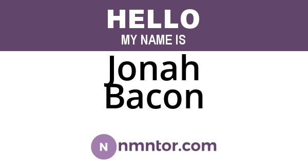 Jonah Bacon