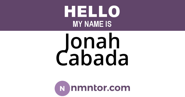 Jonah Cabada