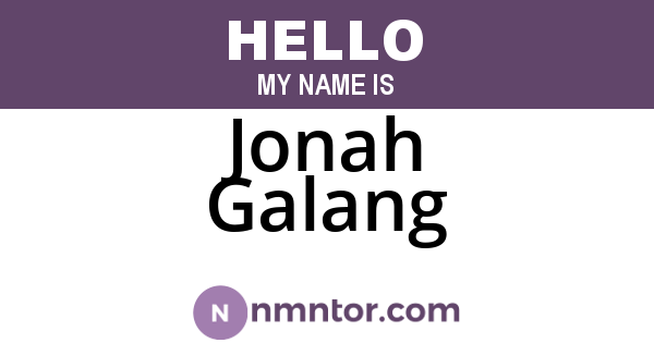 Jonah Galang