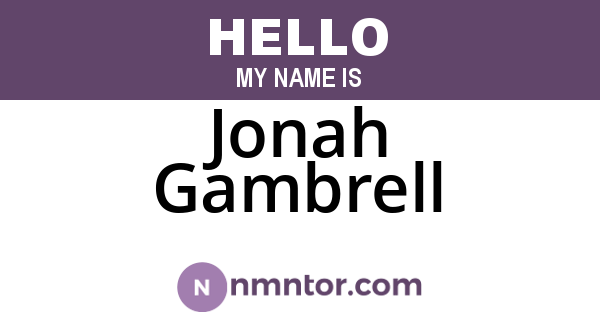 Jonah Gambrell