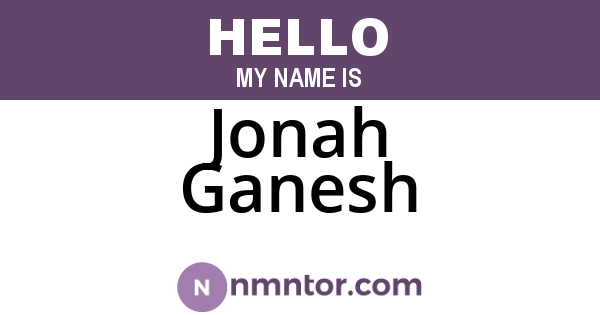 Jonah Ganesh