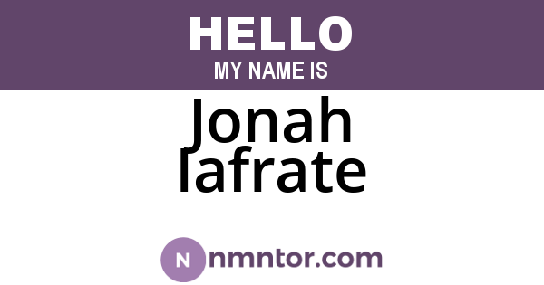 Jonah Iafrate