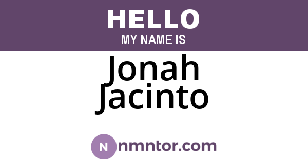 Jonah Jacinto