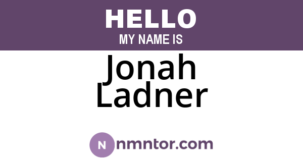 Jonah Ladner