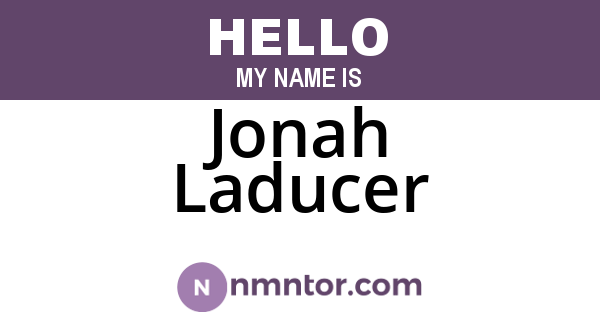 Jonah Laducer