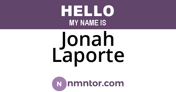Jonah Laporte