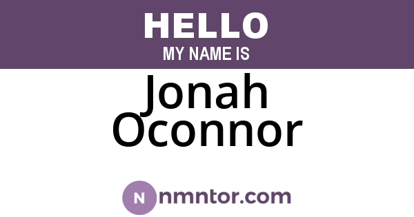Jonah Oconnor