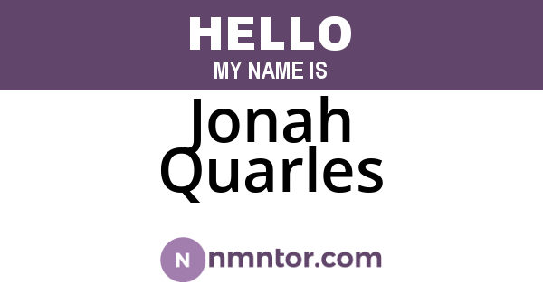 Jonah Quarles