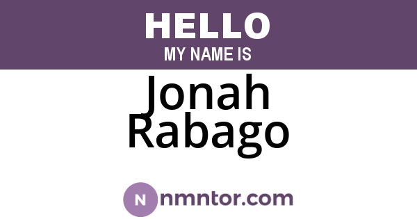 Jonah Rabago