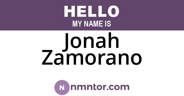 Jonah Zamorano
