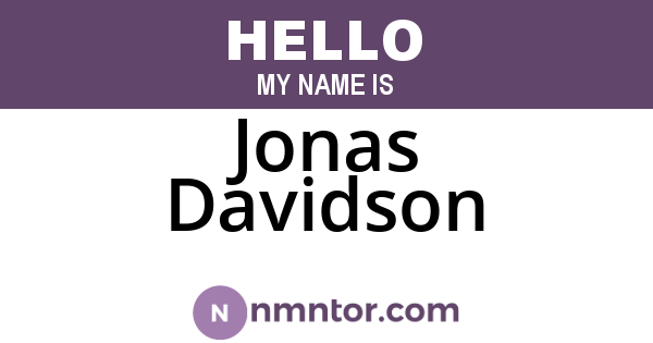 Jonas Davidson